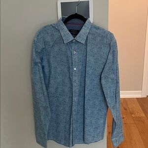 Bugatchi Light Blue Casual Button Down Shirt